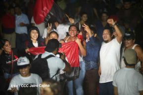 Fiesta de la Militancia Sandinista en la Plaza de Las Victorias