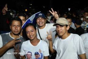 Fiesta de la Militancia Sandinista en la Plaza de Las Victorias