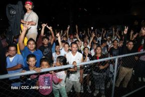 Fiesta de la Militancia Sandinista en la Plaza de Las Victorias
