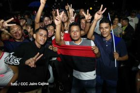 Fiesta de la Militancia Sandinista en la Plaza de Las Victorias