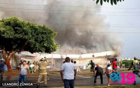 Incendio en tramos de pólvora en Tiscapa