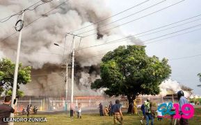 Incendio en tramos de pólvora en Tiscapa