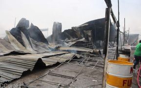 Incendio en tramos de pólvora en Tiscapa