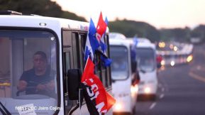 Caravana de 150 buses rusos llegan a la ciudad de Managua