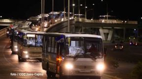Caravana de 150 buses rusos llegan a la ciudad de Managua