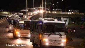 Caravana de 150 buses rusos llegan a la ciudad de Managua
