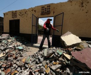 Familias asustadas por nuevo sismo