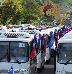 Gobierno de Nicaragua celebra entrega del primer lote de autobuses rusos