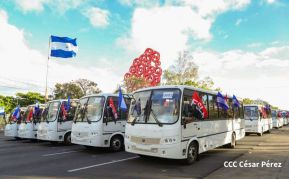 Gobierno de Nicaragua celebra entrega del primer lote de autobuses rusos