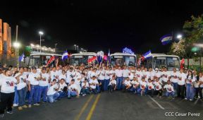 Gobierno de Nicaragua celebra entrega del primer lote de autobuses rusos
