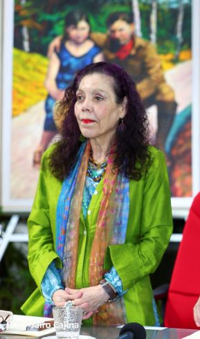 Presidente Daniel y Compañera Rosario en comunicación con las familias nicaragüenses