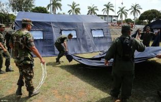 Instalan Hospitales de Campaña para atender Alerta Roja