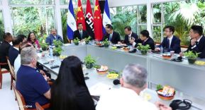 Encuentro del Presidente Comandante Daniel Ortega Saavedra y el Presidente del CIDCA