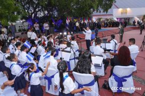 Presidente Daniel Ortega y Vicepresidenta Rosario Murillo en encuentro con el Presidente de Irán