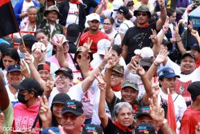 Miles de sandinistas caminan en saludo al 44/19 en Julio Victorioso