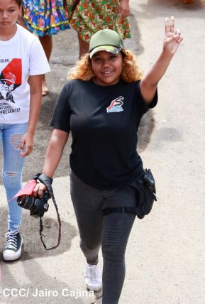 Miles de sandinistas caminan en saludo al 44/19 en Julio Victorioso