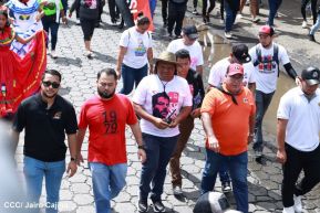 Miles de sandinistas caminan en saludo al 44/19 en Julio Victorioso