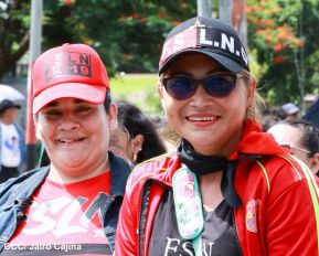 Miles de sandinistas caminan en saludo al 44/19 en Julio Victorioso