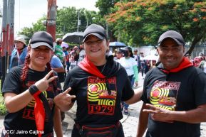 Miles de sandinistas caminan en saludo al 44/19 en Julio Victorioso