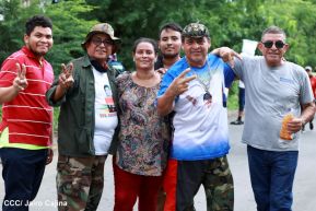 Miles de sandinistas caminan en saludo al 44/19 en Julio Victorioso