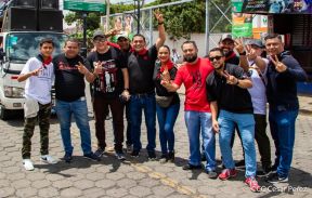 Miles de sandinistas caminan en saludo al 44/19 en Julio Victorioso