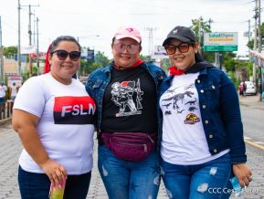 Miles de sandinistas caminan en saludo al 44/19 en Julio Victorioso