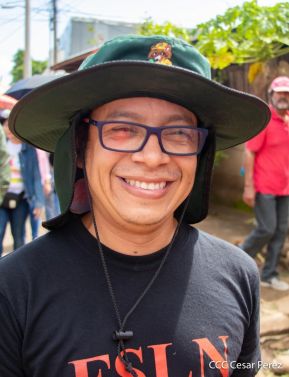 Miles de sandinistas caminan en saludo al 44/19 en Julio Victorioso