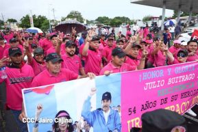Multitudinaria caminata en saludo al 44/19 y homenaje a la gesta heroica de Julio Buitrago