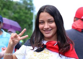 Caminata rumbo a la Hacienda San Jacinto para celebrar las batallas por la soberanía e independencia