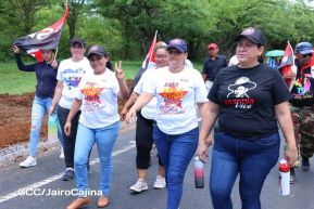 Caminata rumbo a la Hacienda San Jacinto para celebrar las batallas por la soberanía e independencia
