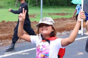 Caminata rumbo a la Hacienda San Jacinto para celebrar las batallas por la soberanía e independencia