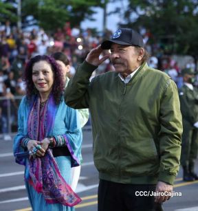 Desfile “Pueblo Ejército” en honor a los 44 años de su fundación del Ejército de Nicaragua