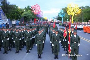 Desfile “Pueblo Ejército” en honor a los 44 años de su fundación del Ejército de Nicaragua