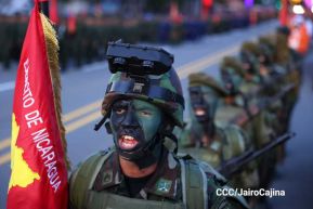 Desfile “Pueblo Ejército” en honor a los 44 años de su fundación del Ejército de Nicaragua