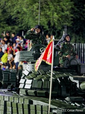 Desfile “Pueblo Ejército” en honor a los 44 años de su fundación del Ejército de Nicaragua