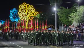 Desfile “Pueblo Ejército” en honor a los 44 años de su fundación del Ejército de Nicaragua
