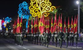 Desfile “Pueblo Ejército” en honor a los 44 años de su fundación del Ejército de Nicaragua