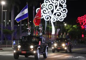 Desfile “Pueblo Ejército” en honor a los 44 años de su fundación del Ejército de Nicaragua