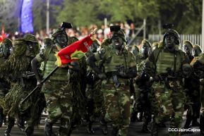 Desfile “Pueblo Ejército” en honor a los 44 años de su fundación del Ejército de Nicaragua