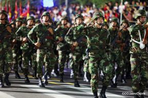 Desfile “Pueblo Ejército” en honor a los 44 años de su fundación del Ejército de Nicaragua
