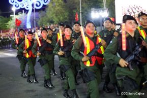 Desfile “Pueblo Ejército” en honor a los 44 años de su fundación del Ejército de Nicaragua