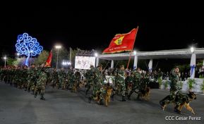 Desfile “Pueblo Ejército” en honor a los 44 años de su fundación del Ejército de Nicaragua