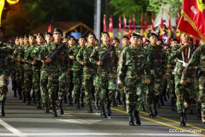 Desfile “Pueblo Ejército” en honor a los 44 años de su fundación del Ejército de Nicaragua