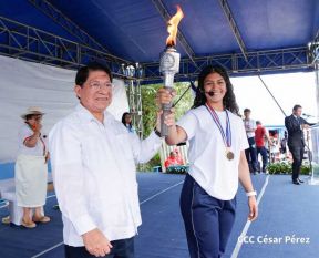 Antorcha de la Libertad Centroamericana recorre nuestra Nicaragua Bendita