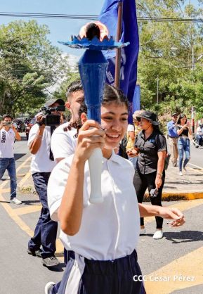 Antorcha de la Libertad Centroamericana recorre nuestra Nicaragua Bendita
