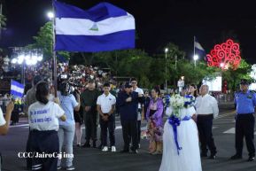 Comandante Daniel y Compañera Rosario reciben Antorcha de la Libertad Centroamericana