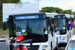 Nicaragua recibe buses procedentes de la República Popular China