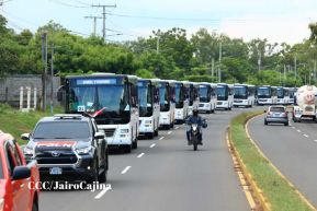 Nicaragua recibe buses procedentes de la República Popular China