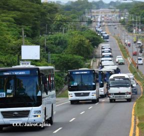Nicaragua recibe buses procedentes de la República Popular China