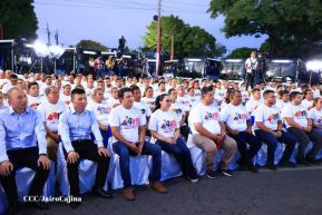 Entrega de 250 buses provenientes de China a transportistas de Managua y Ciudad Sandino